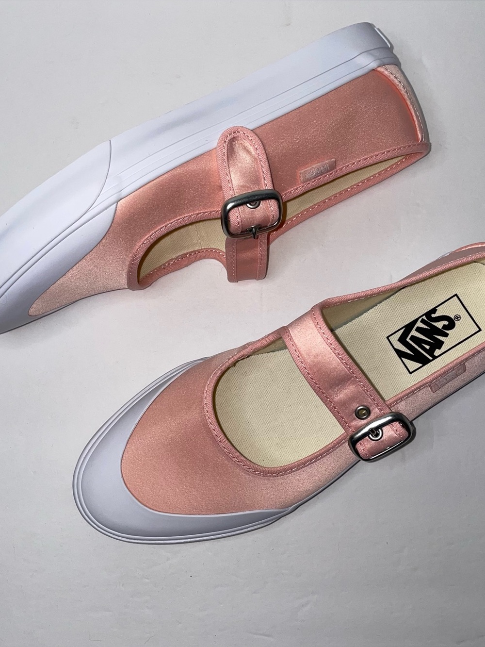 Vans Mary Jane Ballet Chintz Rose Pink Buckle Sneakers